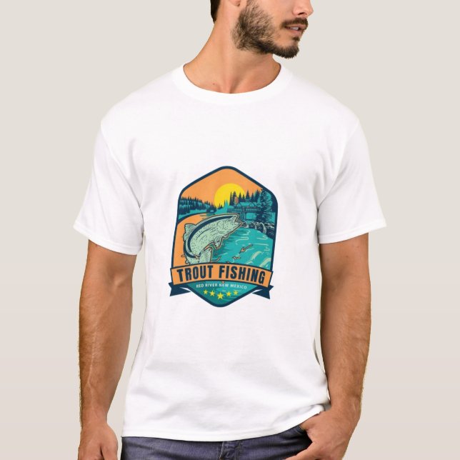 T-shirt Pêche à la truite Rivière Rouge Nouveau-Mexique (Devant)