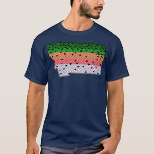 T-shirt Pêche à la truite truite arc-en-ciel Motif Montana