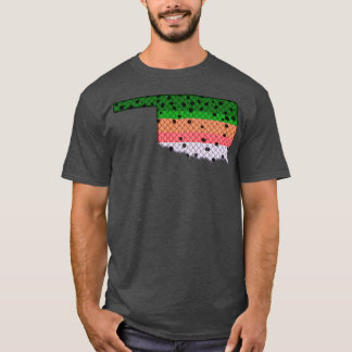 T-shirt Pêche à la truite truite arc-en-ciel Motif Oklahom