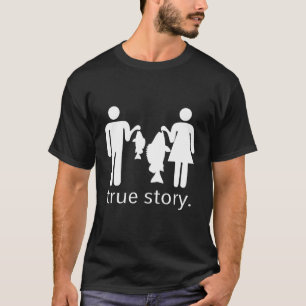 T-shirt Pêche à la vraie histoire