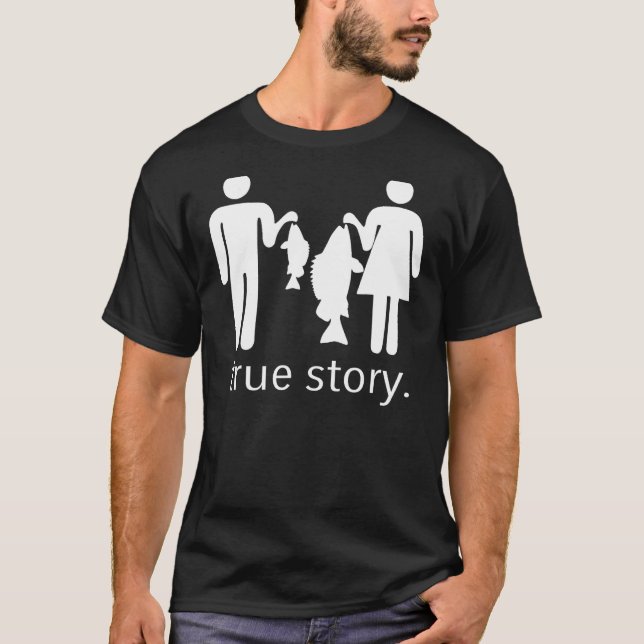 T-shirt Pêche à la vraie histoire (Devant)