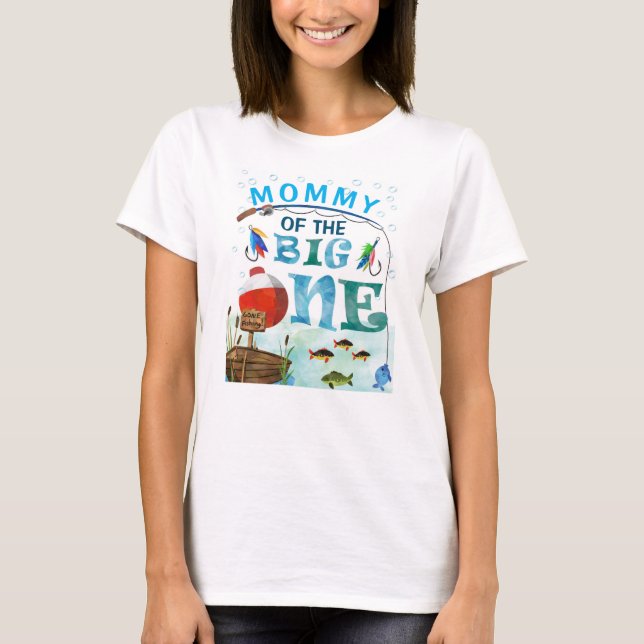 T-shirt Pêche à thème, O-Fish-ally, maman du gros (Devant)