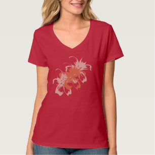 T-shirt Pêche Abstraite florale