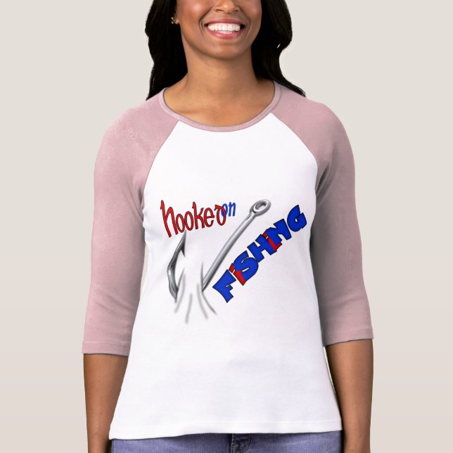 T-shirt Pêche Amusante Accrochée À La Pêche (Devant)