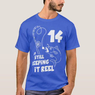 T-shirt Pêche Anniversaire 14ème Anniversaire Fisher Anniv