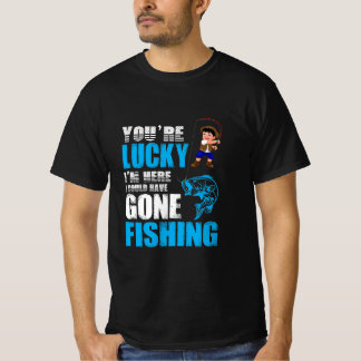 T-shirt Pêche Art J'Aurais Pu Aller Pêcher