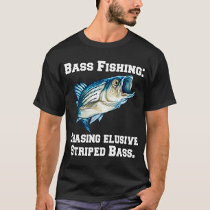 T-shirt Pêche au bar : à la poursuite du bar rayé insaisis