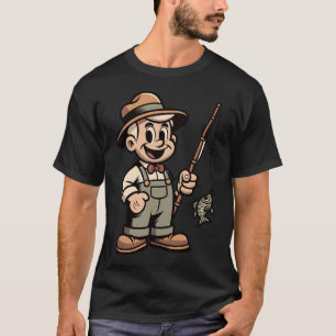 T-shirt Pêche au bar rayé
