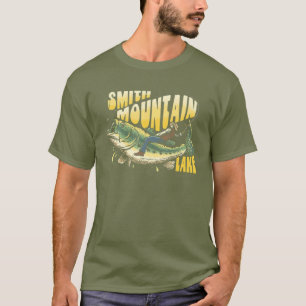 T-shirt Pêche au bar rayé de Smith Mountain Lake Virgini