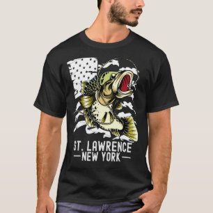 T-shirt Pêche au bar Sports Pêcheur Saint-Laurent Nouveau