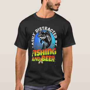 T-shirt Pêche au Bass Facilement Distrait Par La Pêche Et