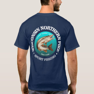 T-shirt Pêche au brochet dans le Wisconsin