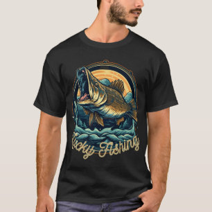 T-shirt Pêche au poisson bleu pêche chanceuse