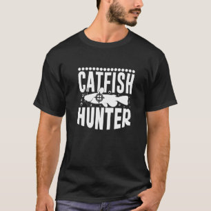 T-shirt Pêche au poisson-chat chasseur de rivière Pêche à