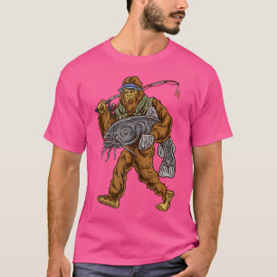 T-shirt Pêche aux poissons-chats Chasse au Bigfoot Catfish