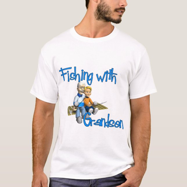 T-shirt Pêche avec chemise de pêche Grandson (Devant)