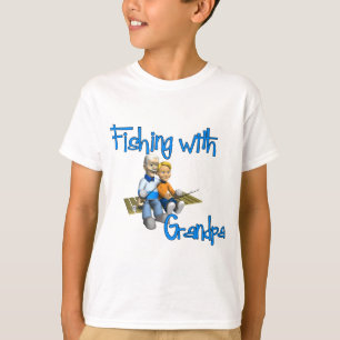 T-shirt Pêche avec Grand-Père Chemise de Pêche