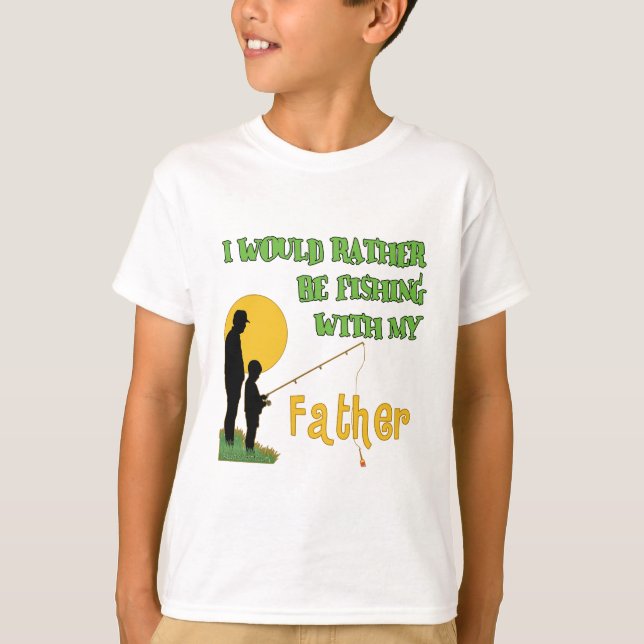 T-shirt Pêche avec le père (Devant)