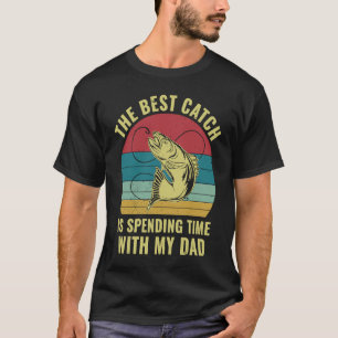 T-shirt Pêche avec papa père et fils fille appariés