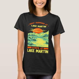 T-shirt Pêche Bateau Camping Lac Vacances Lac Martin