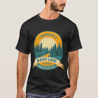 T-shirt Pêche Bateau Camping Lac Vacation Rainy Lake