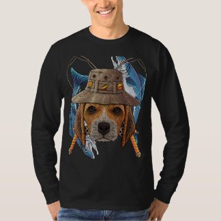 T-shirt Pêche Beagle Extérieur Pêcheur Chien Cute Mouche P