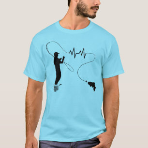 T-shirt Pêche Camion de truite à battement de coeur Pêche