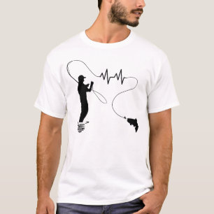T-shirt Pêche Camion de truite à battement de coeur Pêche