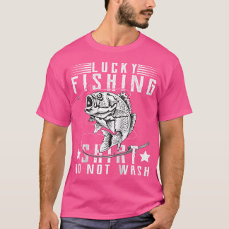 T-shirt Pêche Chanceuse Ne Pas Laver Dictons Drôles Pêche 