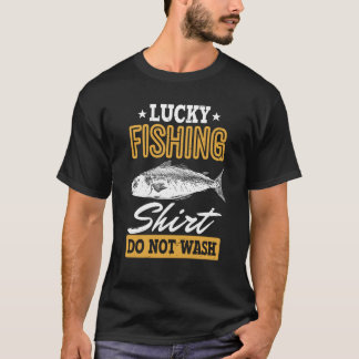 T-shirt Pêche chanceuse pour chasseur de poissons et pêche