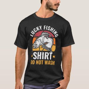 T-shirt Pêche chanceuse pour le chasseur de poissons et pê