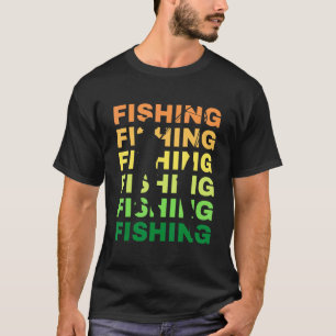 T-shirt Pêche Coucher de soleil vintage pour pêcheur pêche