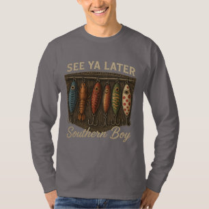 T-shirt Pêche de garçon du Sud Chasse rustique