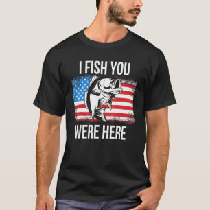 T-shirt Pêche de la basse 4 juillet pêcheur au drapeau amé