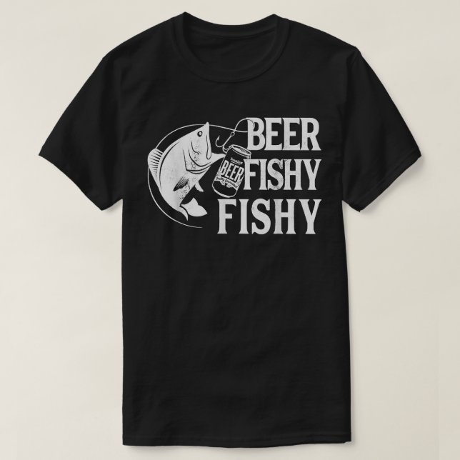 T-shirt Pêche de la bière pêche amusante  (Design devant)