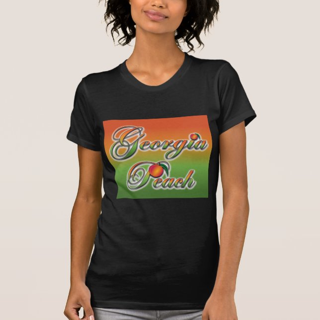 T-shirt Pêche de la Géorgie - Cursive (Devant)
