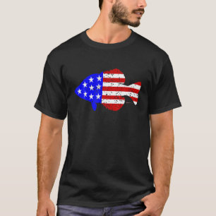 T-shirt Pêche de la marmotte au drapeau patriotique amér