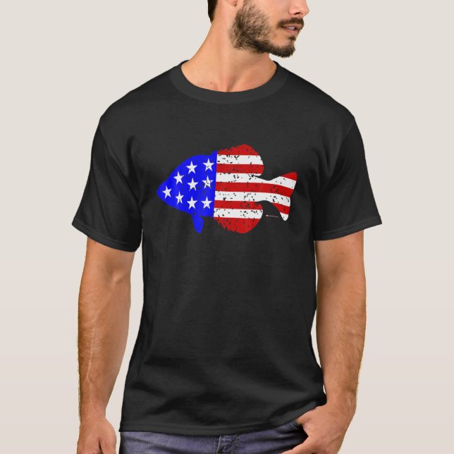 T-shirt Pêche de la marmotte au drapeau patriotique améric (Devant)