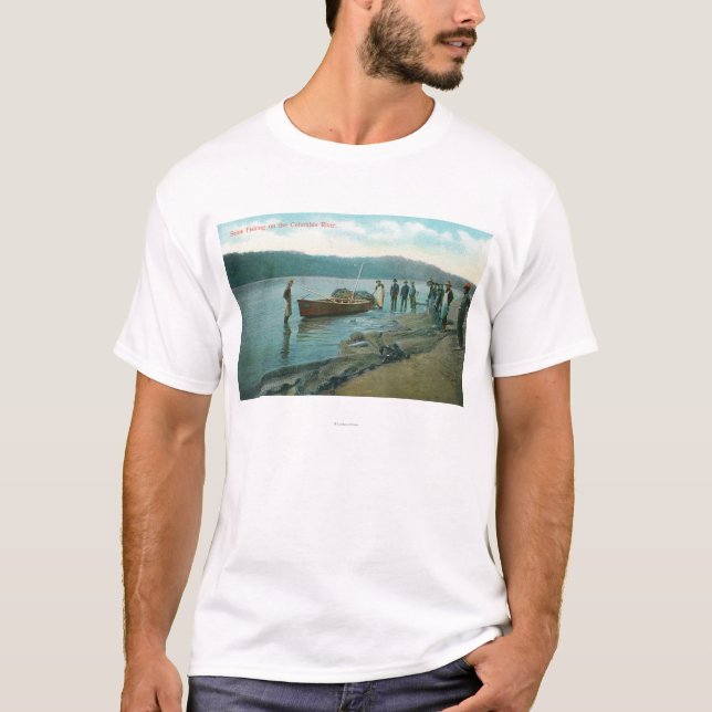 T-shirt Pêche de la Seine sur la rivière de RiverColumbia, (Devant)