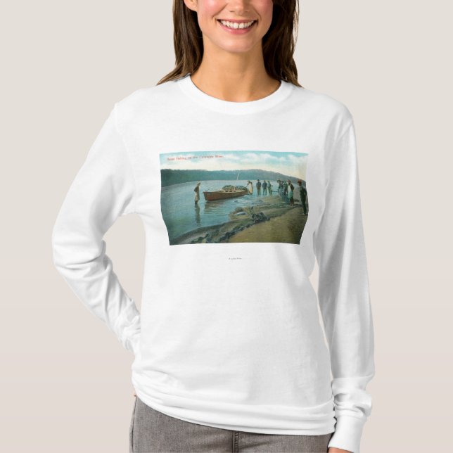T-shirt Pêche de la Seine sur la rivière de RiverColumbia, (Devant)
