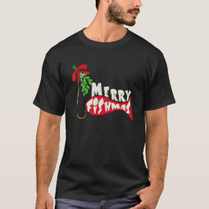 T-shirt Pêche de Noël Joyeux Fishmas X Mas Pêcheur