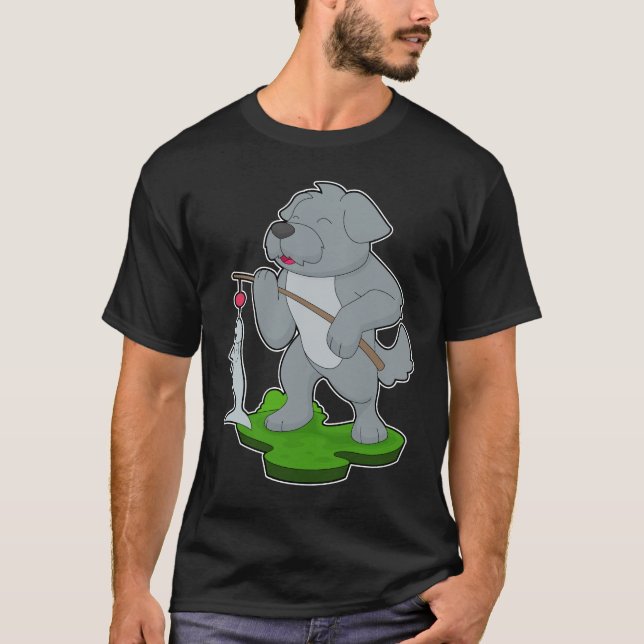 T-shirt Pêche de poisson de chien (Devant)