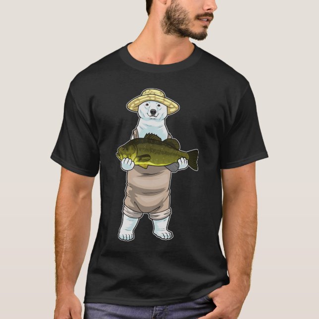 T-shirt Pêche de poisson de l'ours polaire (Devant)