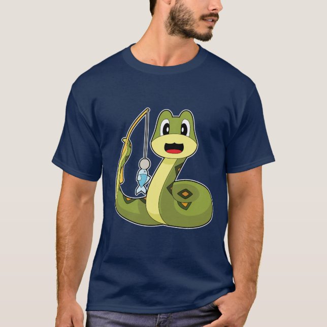 T-shirt Pêche de poisson de serpent (Devant)