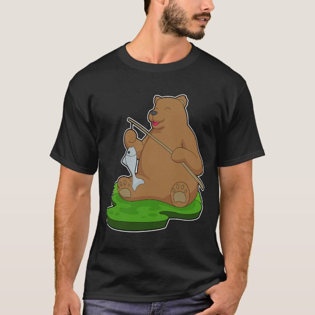 T-shirt Pêche de poisson d'ours (Devant)