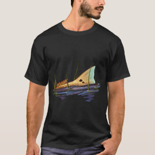 T-shirt Pêche de rouget barbier dans l'herbe