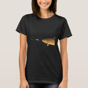 T-shirt Pêche de truite Brown Pêcheur Pêcheur Pêcheur pêch