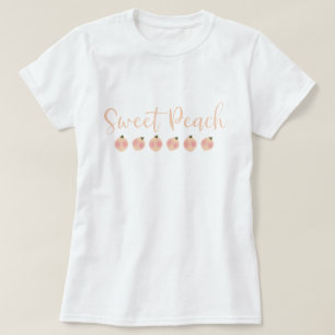T-shirt Pêche Douce Pêches Mignonnes Mode Tendance Moderne