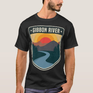 T-shirt Pêche Drapeau Américain Rouge Blanc Et Bruh Pêche