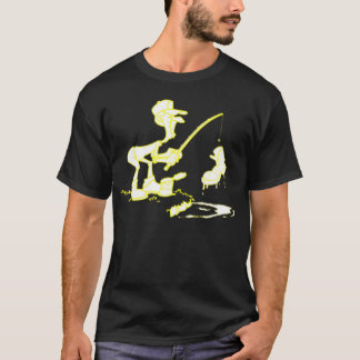 T-shirt Pêche du jaune de botte